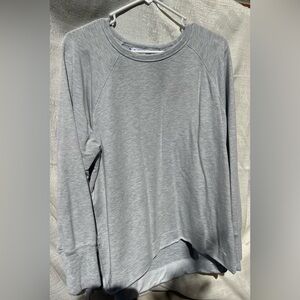 Athleta Coaster Luxe Recover Sweatshirt in “Flint Gray Stripe”, 1X